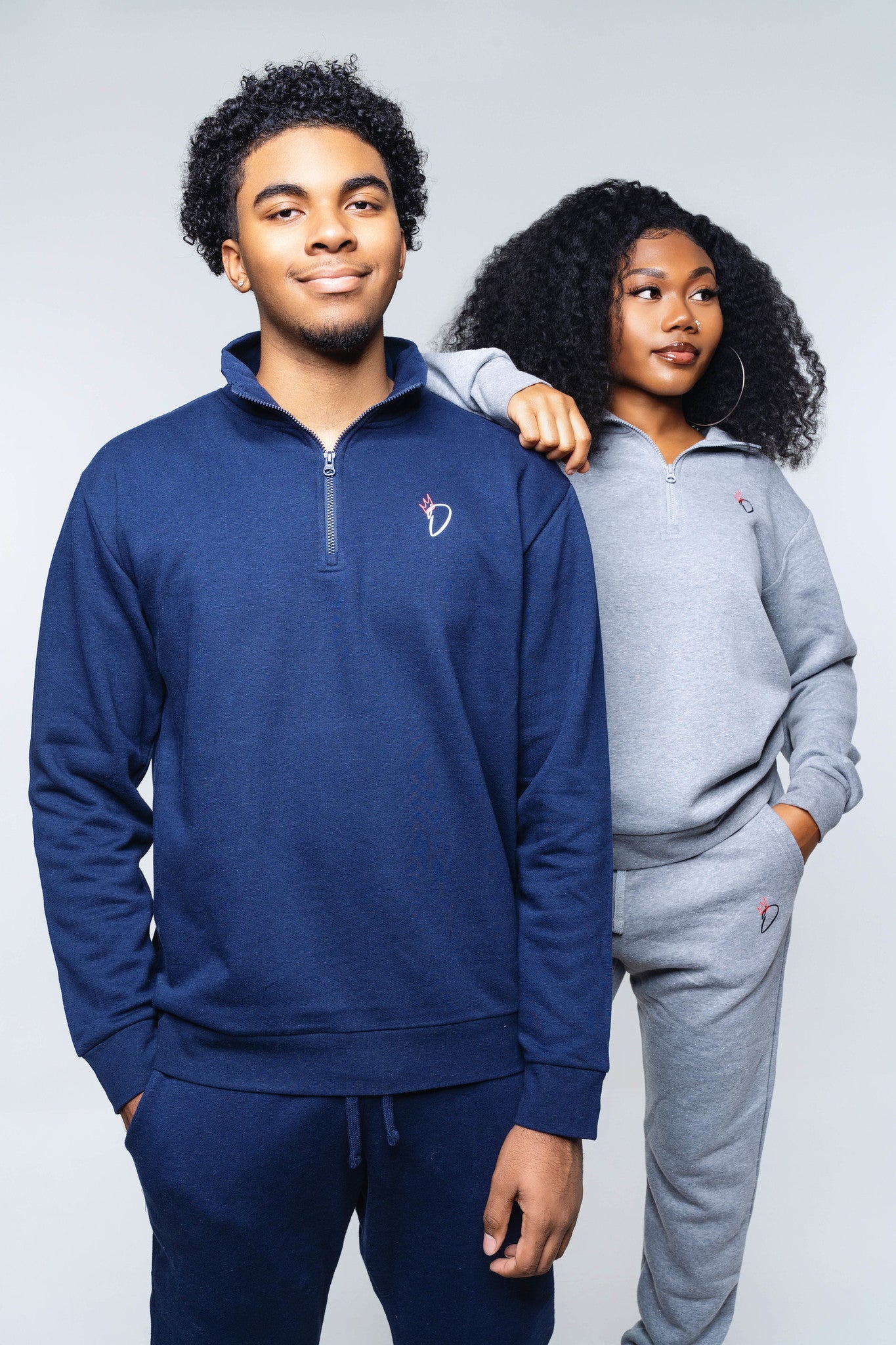 Devyn Noir Quarter Zip Fleece