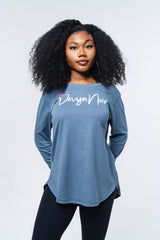 Devyn Noir Women’s Essential High-Low Sleeve Tee