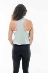 Devyn Noir Courte Racerback Tank