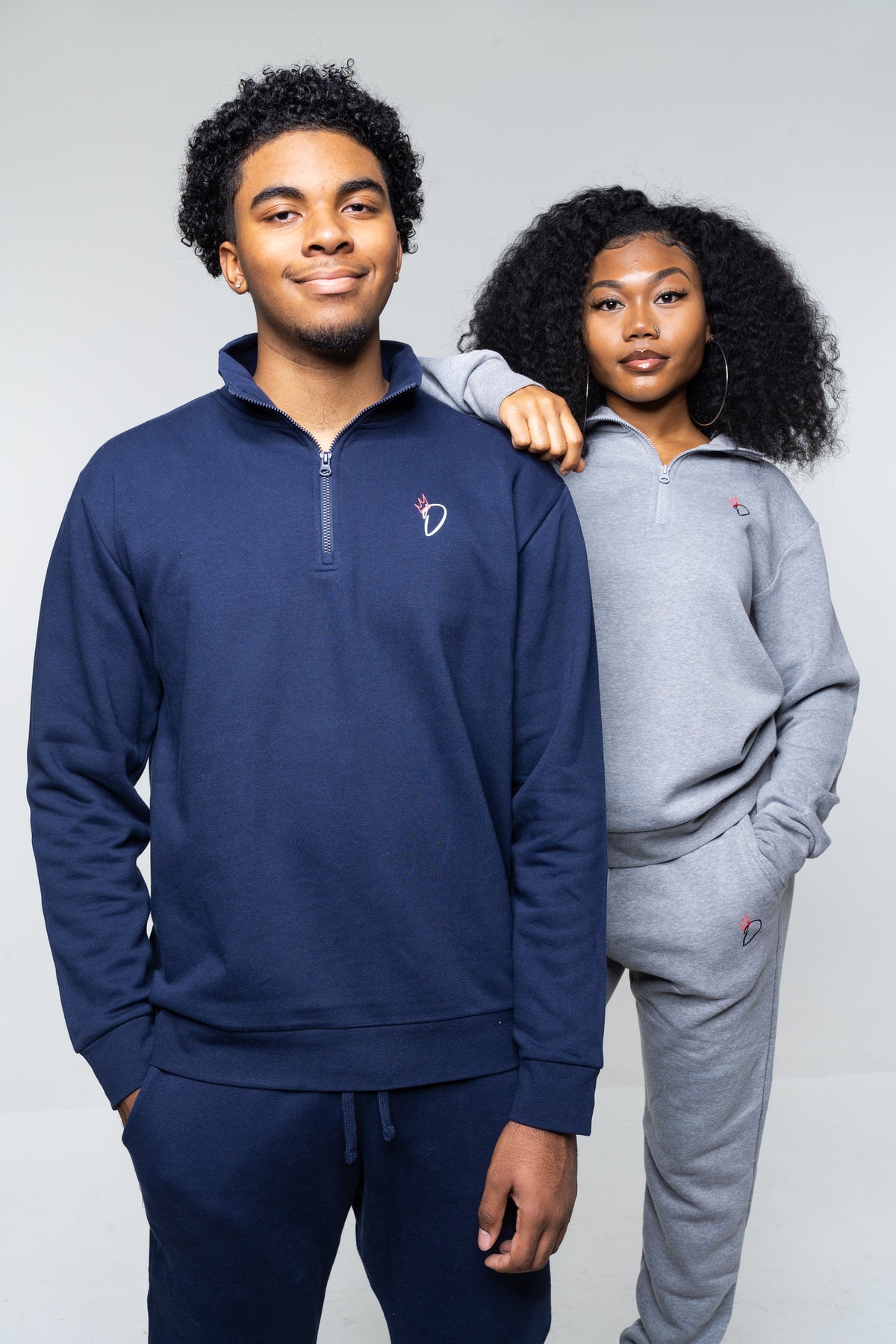 Devyn Noir Quarter Zip Fleece