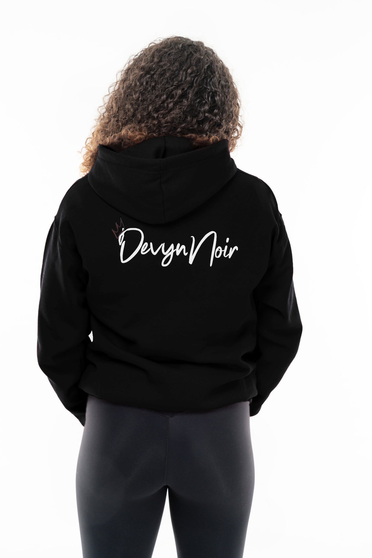 Devyn Noir Unisex Full-Zip Hoodie